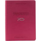 BÍBLIA SAGRADA LETRA SUPERGIGANTE material sintético ÍNDICE PJV ARC ALMEIDA REVISTA E CORRIGIDA CAPA PINK