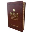 BÍBLIA SAGRADA MARROM SLIM HARPA CRISTÃ CPAD ULTRAFINA ÍNDICE LATERAL ARC Almeida Revista e Corrigida