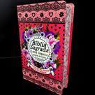 Bíblia sagrada para mulher harpa laminada rosa sc sk