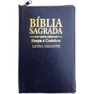 Bíblia Sagrada - Possui LETRAS GIGANTES - Harpa Cristã - Tamanho Grande - Slim Ultra fina - Versão Almeida - Zíper - Índ