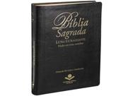 Bíblia Sagrada Preta SBB Letra Extragigante Ara 17x23 Com Índice Lateral, Ajuda E Mapas