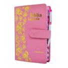 Biblia Sagrada Rc Letra Hipergigante Com Harpa Indice E Caneta Carteira Feminina Pink/rosa