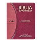 Bíblia Slim Large - NVI - Bicolor - Pink e Rosa