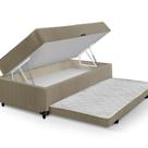 Bibox Solteiro Com Espuma 5cm, Baú E Auxiliar Bibox Solteiro Com Espuma 5cm, Baú E Auxiliar