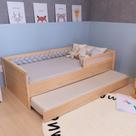 Bicama Babá Com Encosto e Detalhes em Telinha Rattan Tamanho Solteiro Coleção Divertidamente