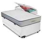 Bicama Baú Branco + Colchão Orthopedic D33 V-Tech Solteiro
