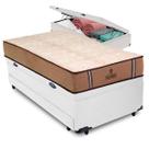 Bicama Baú + Colchão Madrid Molas V-tech Solteiro