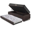 Bicama Box Baú 88x188x42 Revestimento Sintético Marrom com Colchão de Espuma Dual Firme Ecoflex Bicama Box Baú 88x188x42 Revestimento Sintético Marrom com Colchão de Espuma Dual Firme Ecoflex