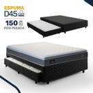 Bicama Box com Colchão de Espuma D45 Pillow Top Fort Comfort + Auxiliar de Espuma D28 Positanno Casal 138cm Bicama Box com Colchão de Espuma D45 Pillow Top Fort Comfort + Auxiliar de Espuma D28 Positanno Casal 138cm