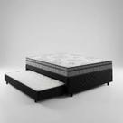 Bicama Box com Colchão Espuma D33 Pillow In D Angelis Ortosleep + Auxiliar de Espuma D28 Positanno Casal 138cm