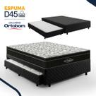 Bicama Box com Colchão Ortobom Airtech Ortopillow 150 D45 + Auxiliar de Espuma D28 Positanno Casal 138cm