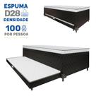 Bicama Box Conjugada de Espuma D28 e Auxiliar de Espuma Veronna Solteiro 88 cm