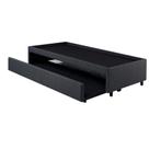 Bicama Box para Dois Colchões Solteirão 96x203 Linho Cinza