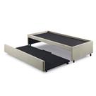 Bicama Box para Dois Colchões Solteiro Linho Bege 88x188