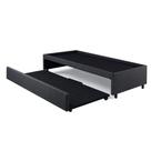 Bicama Box para Dois Colchões Viúvo 120x203 Linho Cinza
