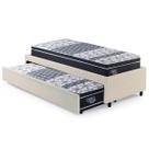 Bicama Box Solteiro Areia com Dois Colchões GranSleep Verticoil 88x188