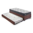 Bicama Box Solteiro com Colchão Adapto Ecoflex Molas Ensacadas Suede 88x188cm B&G