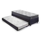 Bicama Box Solteiro King com Colchão Adapto Ecoflex Molas Ensacadas Suede 96x203cm Preto