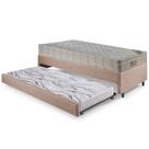 Bicama Box Solteiro Linho Marrom 88x188x28 cm com Colchão Airtech Ortobom Molas Ensacadas e Colchão Auxiliar Ecoflex