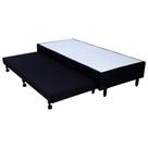 Bicama Box Solteiro Mega Black com Auxiliar em Espuma - 078x188 Bicama Box Solteiro Mega Black com Auxiliar em Espuma - 078x188
