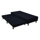Bicama Box Solteiro Mega Suede Preto com Auxiliar em Espuma - 078x188