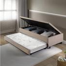 Bicama com Baú Solteirão Reforçado 96x203cm em Suede B&G