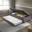 Bicama com Baú Viúva Reforçado 120x203cm em Suede B&G