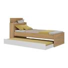 Bicama De Solteiro Para Colchão 188 X 78cm Com Baú Embutido Multimóveis Mp4258 Rustic Branco