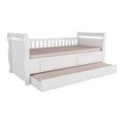 Bicama de Solteiro Peroba Maria c/ 2 Gavetas Branco