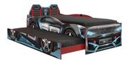 Bicama Infantil Carro Tornado Fun Preto Azul Pura Magia