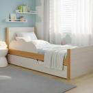 Bicama Infantil Solteiro 100 Mdf Bibox Cama Auxiliar Com Rodizio Nuvem