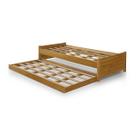 Bicama Madeira Maciça Premium Solteiro com Cama Extra Deslizante + 2 Colchões D33 Confortáveis