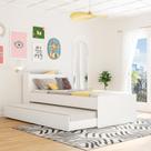 Bicama Multimóveis com Baú embutido para colchão 190cmx80cm Branca REF.5009.010 Bicama Multimóveis com Baú embutido para colchão 190cmx80cm Branca REF.5009.010