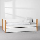 Bicama Noah com Pés em Madeira - Branco Fosco Bicama Noah com Pés em Madeira - Branco Fosco