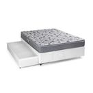 Bicama para Casal com Cama Auxiliar Herval Fort Black, Espuma, 54x138x188 cm