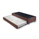 Bicama Solteiro 88x188x36cm Suede com Colchão Auxiliar D23 78x177x12cm Ecoline B&G