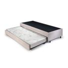 Bicama Solteiro B&G 88x188x36cm Suede com Colchão Auxiliar D23 78x177x12cm Ecoline
