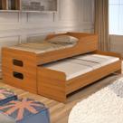 Bicama Solteiro Bibox Cama com Auxiliar Reforçada até 120kg