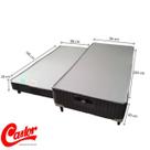 Bicama Solteiro Castor Espuma D28 Acoplada Silver Star 96x203x40 - Suede Cinza Matelassado
