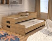 Bicama Solteiro com Cama Auxiliar para Colchão 88x188 Elis Reforçada MDF