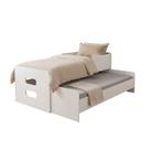 Bicama Solteiro Elis com Cama Auxiliar Puxável Moderna Ideal para Quarto Infantil e Visitas - Branco