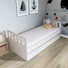Bicama Solteiro Mdf Bp Branco Com Cabeceira Megamobilia