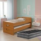 Bicama Solteiro Premium com Cama Auxiliar Oculta Design Moderno + 2 Colchões D20