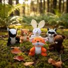 Bichinhos de Pelúcias Safári no Bosque 6 Peças Gambá Castor Esquilo Raposa Bichinhos de Pelúcias Safári no Bosque 6 Peças Gambá Castor Esquilo Raposa