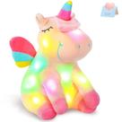Bicho de pelúcia Athoinsu Light up Pink Unicorn com LED de 30 cm