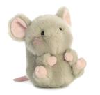 Bicho de pelúcia Aurora Round Rolly Pet Frisk Mouse 12 cm cinza