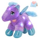 Bicho de pelúcia BSTAOFY Pegasus com luzes LED para crianças