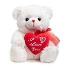 Bicho de pelúcia HollyHome Teddy Bear I Love You 30 cm branco