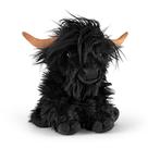 Bicho de pelúcia Living Nature Highland Cow Black com som de 23 cm