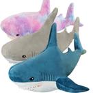 Bicho de pelúcia Ryttir Big Shark 43 cm com almofada de tubarão, pacote com 3
